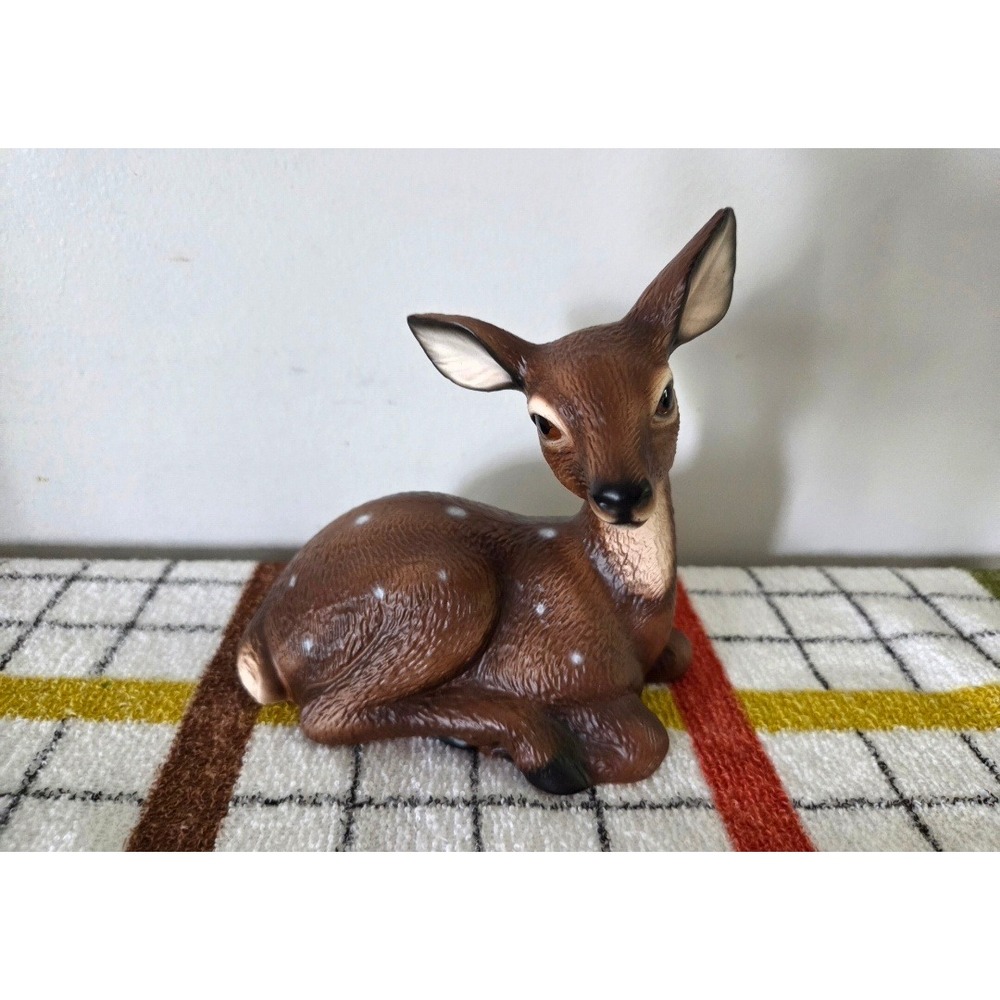 Vintage Ceramic Harvey Knox Deer Figurine Japan S39A81 Brown Woodland Decor